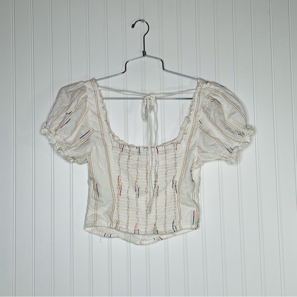 Free People Striped Seratonin Smocked Crop Top - Picture 5 of 7